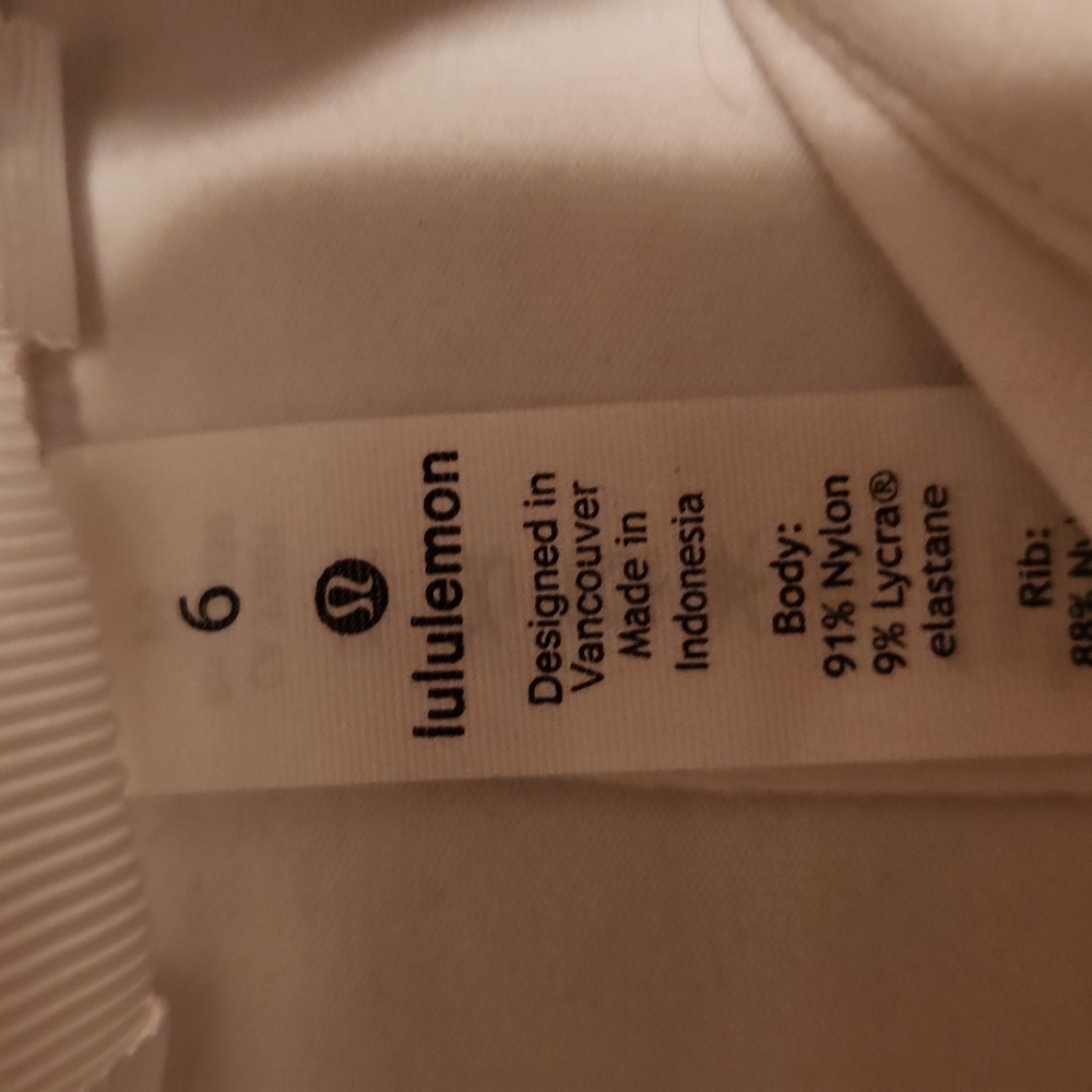 Lululemon Athletica White Long Sleeve Athletic Shirt Size 6 - Picture 5 of 8